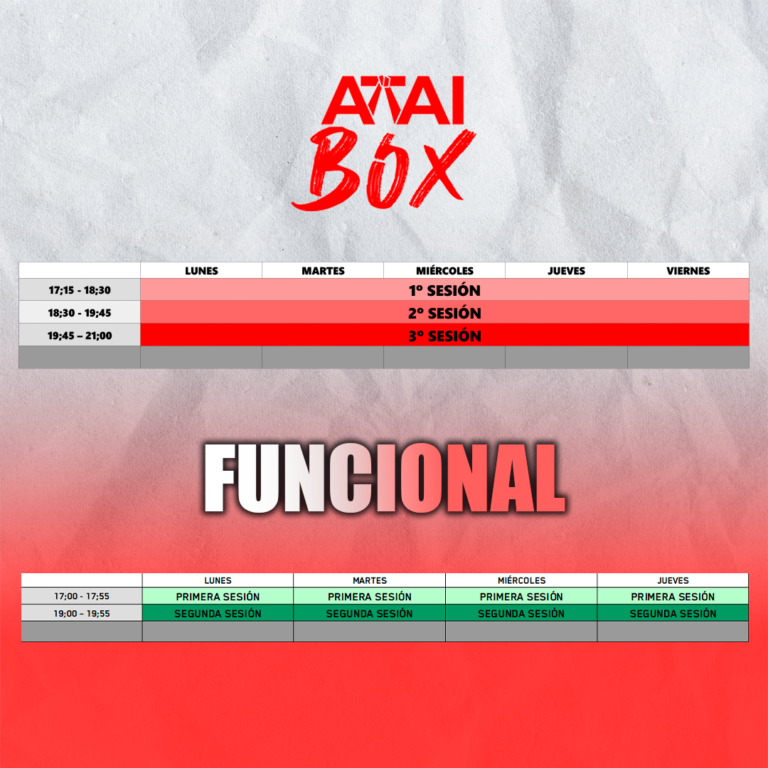 Horario Atai Box y Funcional